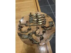 Set of Vintage Brass Cabinet Pulls and Handles